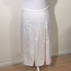 MaxMara Italy Cotton Pleated Skirt